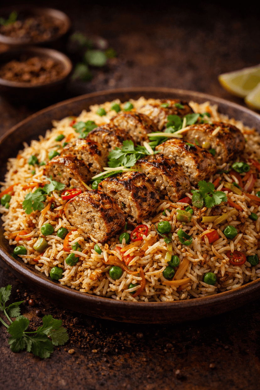 Chicken Seekh Tikka Rice
